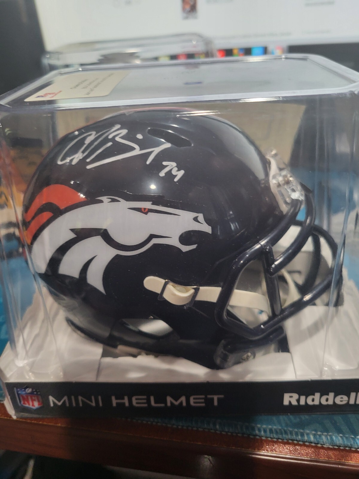 Champ Bailey Autographed Signed BRONCOS MINI HELMET BECKETT COA 