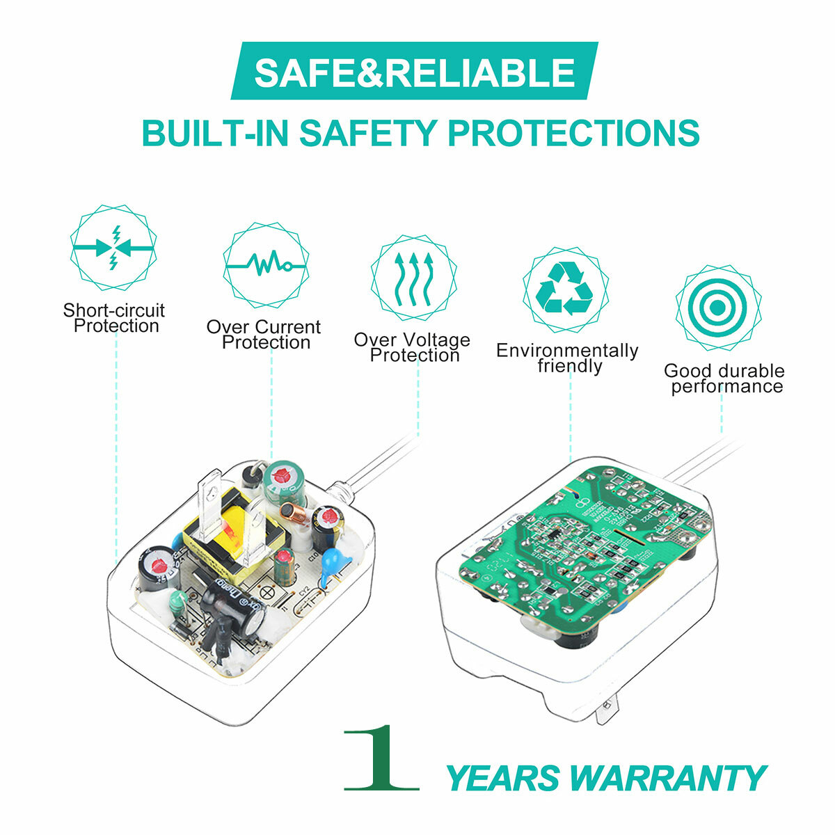 REPLACEMENT FOR 18V 1A AC-DC Adattatore Di Alimentazione Per Chitarra - Foto 10