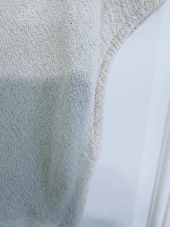 Женский белый олень ретро 2PC туника верх и юбка размер S льняной и вискозной смеси комплект - Изображение 4 из 4