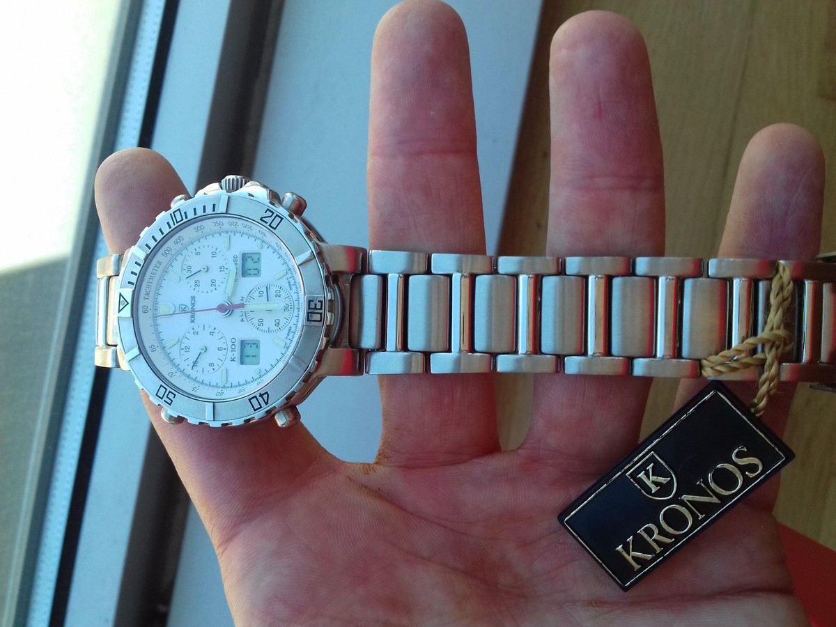 Kronos CHRONO Vintage Collection K-100 Cab/1 Swiss Watch NOS