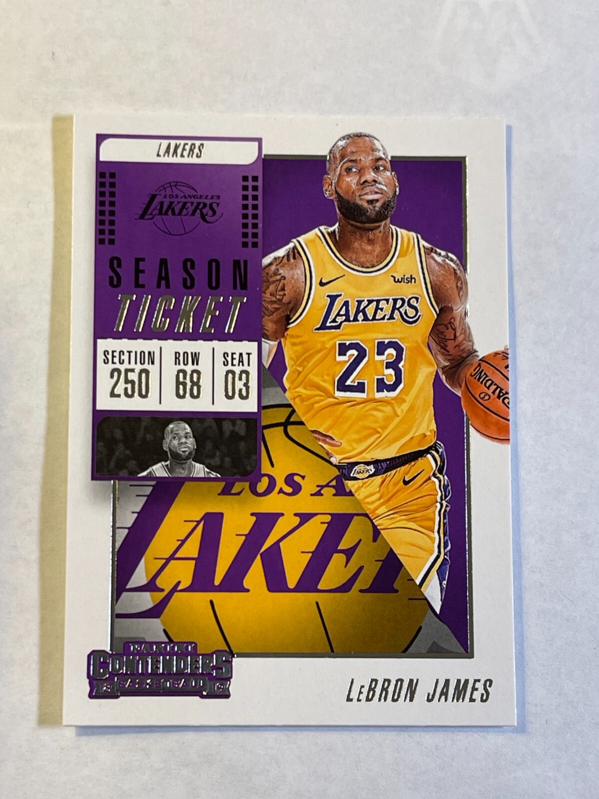 LeBron James 2018-19 Panini Contenders Season Ticket #30 Los Angeles Lakers
