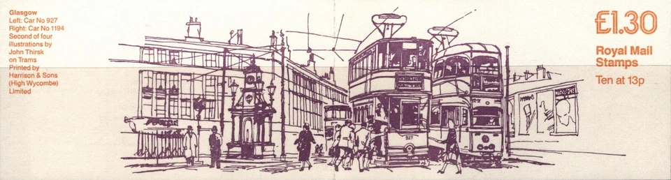 UK 1984 3 TRANVÍAS SERIE FOLLETOS Reina Isabel II 30 SELLOS ALTO VALOR MNH Foto 4 de 4