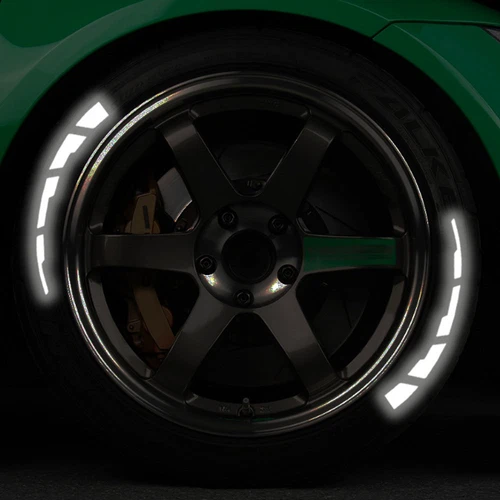 8 Groups White Car Tire Reflective Lettering Sticker Blade Style Decor Decals - Bild 2 von 11