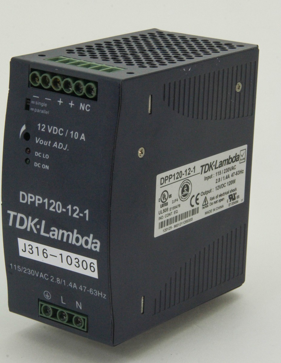 aーa 10306 TDK-LAMBDA PWR SUPPLY, O/P 12VDC 120W, I/P 115/230VAC 2.8