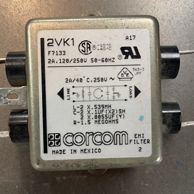 CORCOM EMI LINE FILTER 10VK1