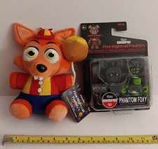 FIVE NIGHTS AT FREDDY'S FNAF BALLOON FOXY PLUSH PHANTOM FOXY SNAPS FUNKO FIGURE