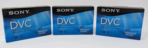 Lot 3 Sony DVC MiniDV 60 Min Camcorder Video Cassette Tapes Mini DV NEW
