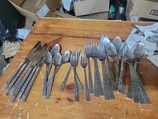 national stainless flatware korea 27 Pc Lot