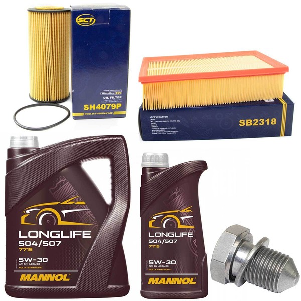 MotoröL Filter Set 5W30 6 Liter + ÖLablassschraube FüR VW Golf VII 2.0 GTI 5G1-image