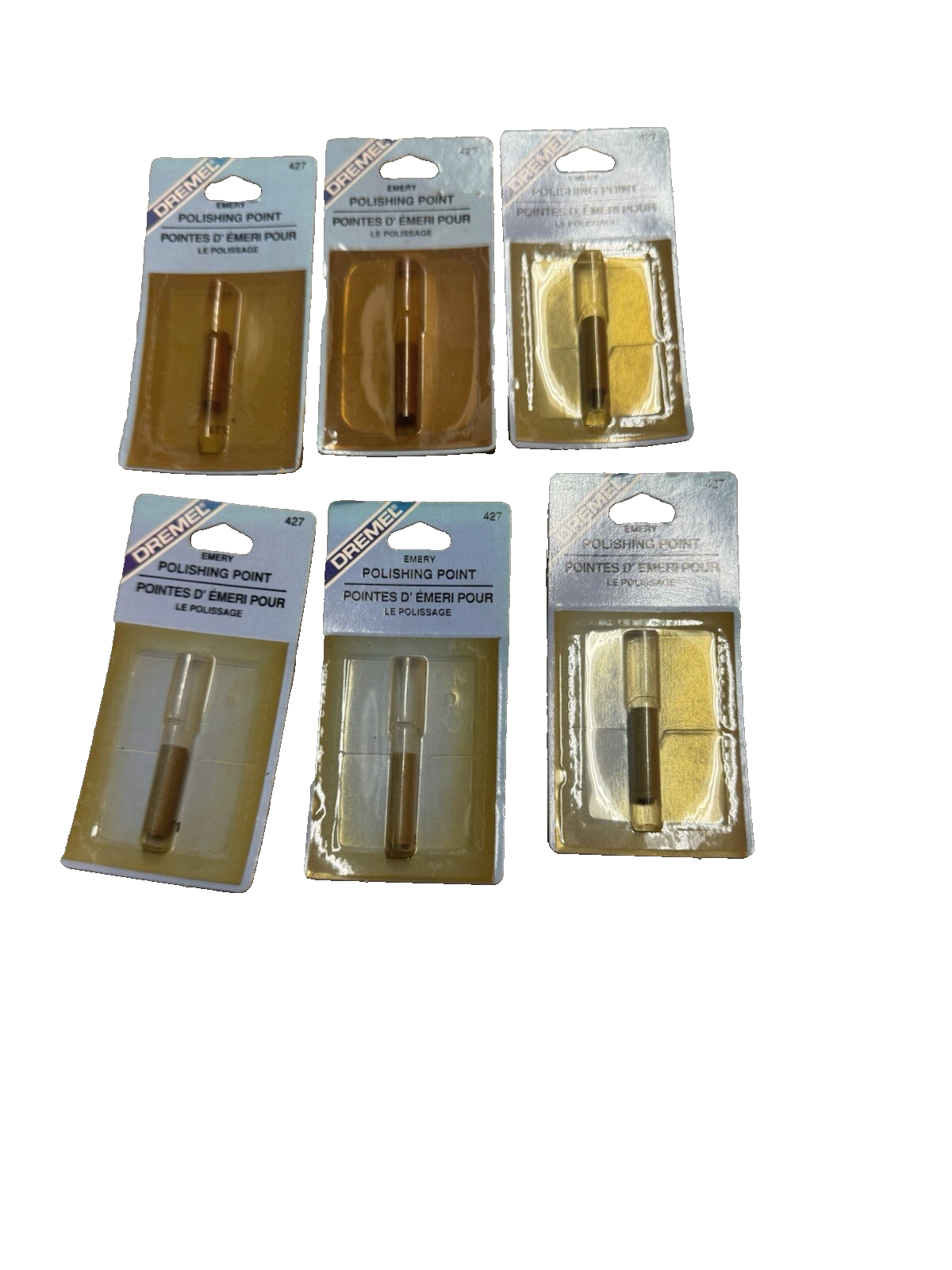 Vintage Dremel Tool Lot of 6 Emery Polishing Points 427 NOS