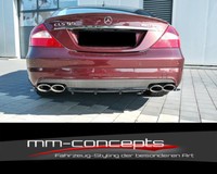 CUP Diffusor Ansatz Schwarz FüR Mercedes CLS C219 55 AMG 04-06 Heck StoßStange