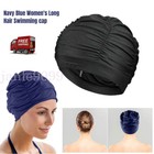 Women Swimming Cap Long Hair Swim Pool Hat Nylon Soft Elastic Adult Unisex