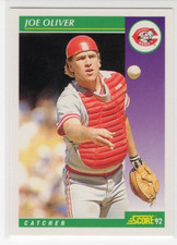 Joe Oliver 1992 Score Baseball Base Common #370 Cincinnati Reds