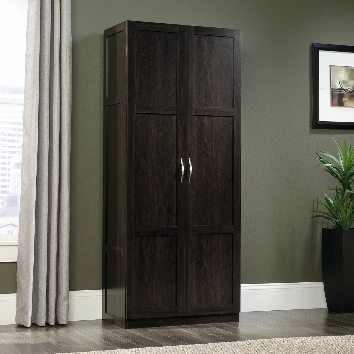 Dark brown pantry cabinet outlet