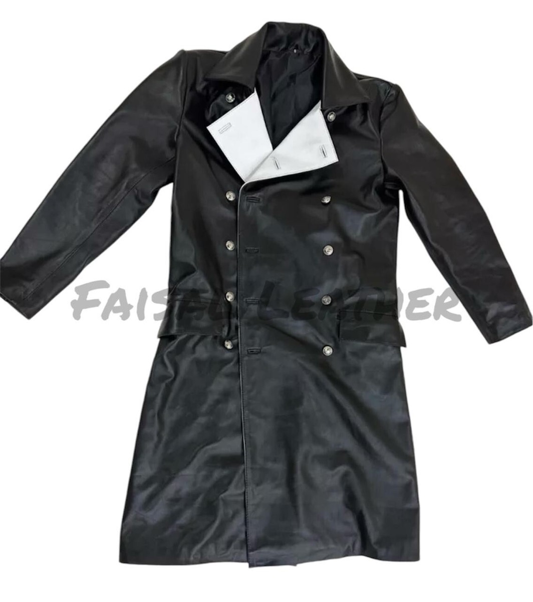Ww2 German Leather Military Leather Trench Coat Men's German