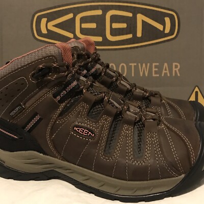 NEW KEEN Utility Women s Size 8 WIDE Flint II (2) WP Soft Toe Work Boots 1025246