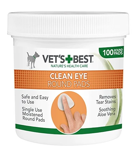 Vets Best Eye Cleaning Pads pack of 100 finger pads