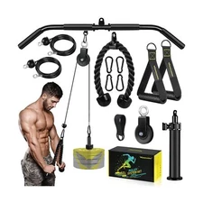 VAVOSPORT Fitness LAT and Lift Pulley System Gym - Upgraded LAT Pull Down Cab...