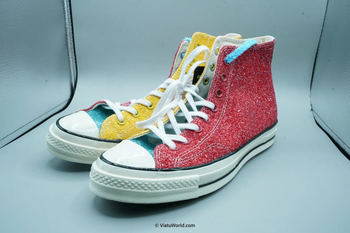 Converse X JW Anderson Chuck Taylor All Star 70s HI Glitter Yellow Red