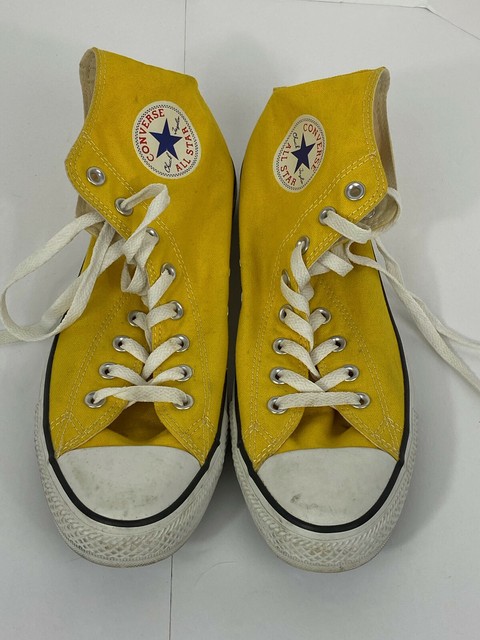 yellow converse high tops mens