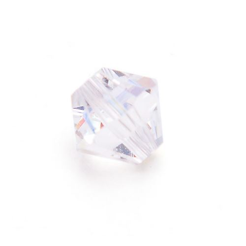 Bicone perles de cristal tchèques transparentes à facettes 3 mm AB brin de 115+ - Photo 1 sur 4