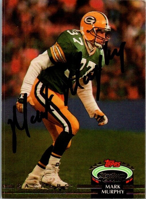 1992 -Mark Murphy- Topps Stadium Club Autograph/Signed/Auto Football Card #10