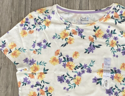 Croft Barrow Classic Tee Crew Neck Short Sleeve T-Shirt Spring