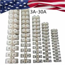 5Pcs 12 Way Position 3/6/10/15/30AMP Dual Row Terminal Strip Screw Barrier Block