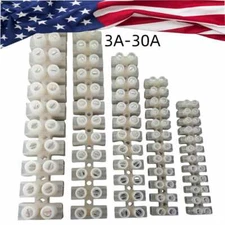 5Pcs 12 Way Position 3/6/10/15/30AMP Dual Row Terminal Strip Screw Barrier Block