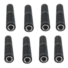 8pcs 1/4" Stereo TRS Jack Coupler Cable Joiner Female to Female Socket Adapter
