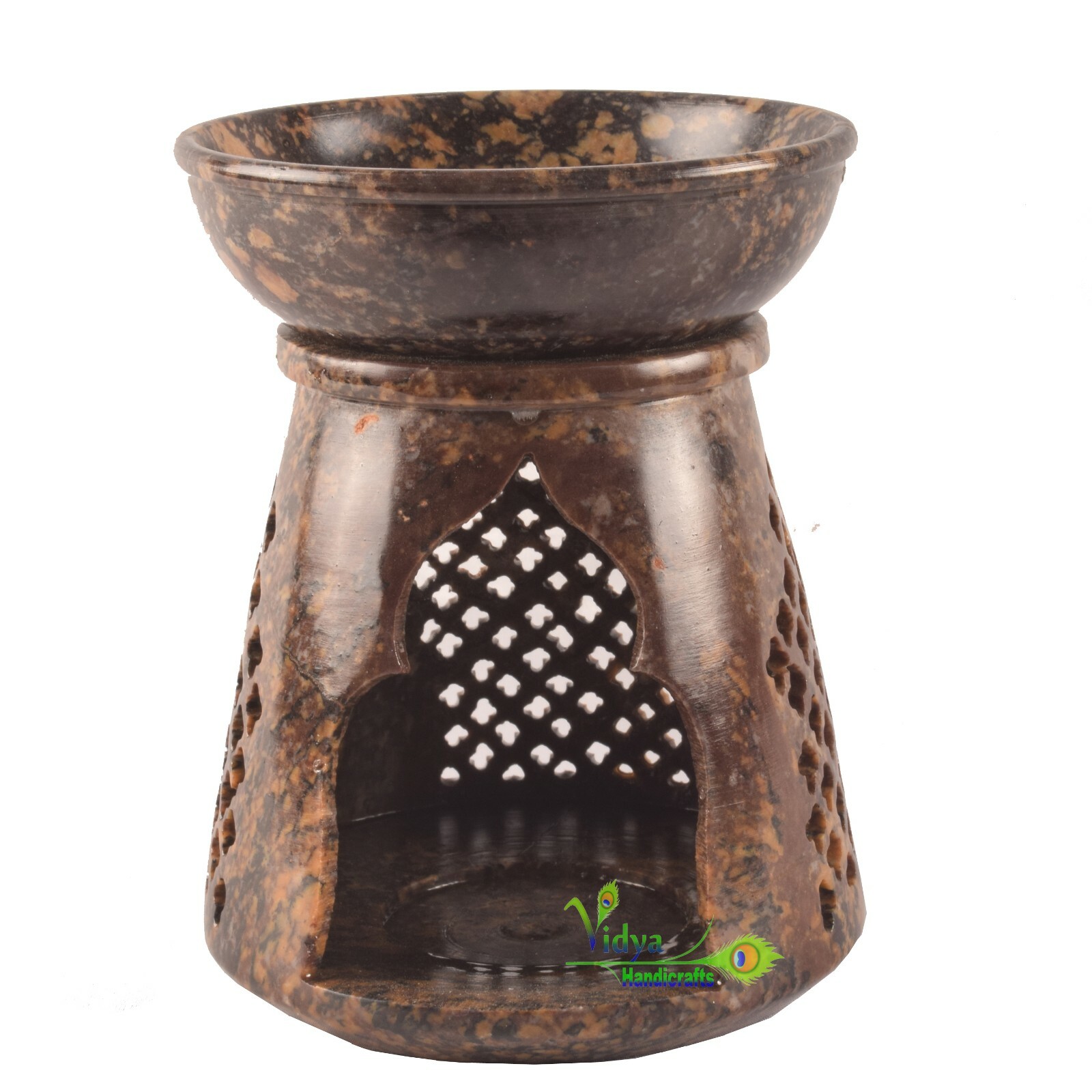 Handmade Aroma Oil Diffuser Wax Warmer Mugal Jaali Large Home Decor-image