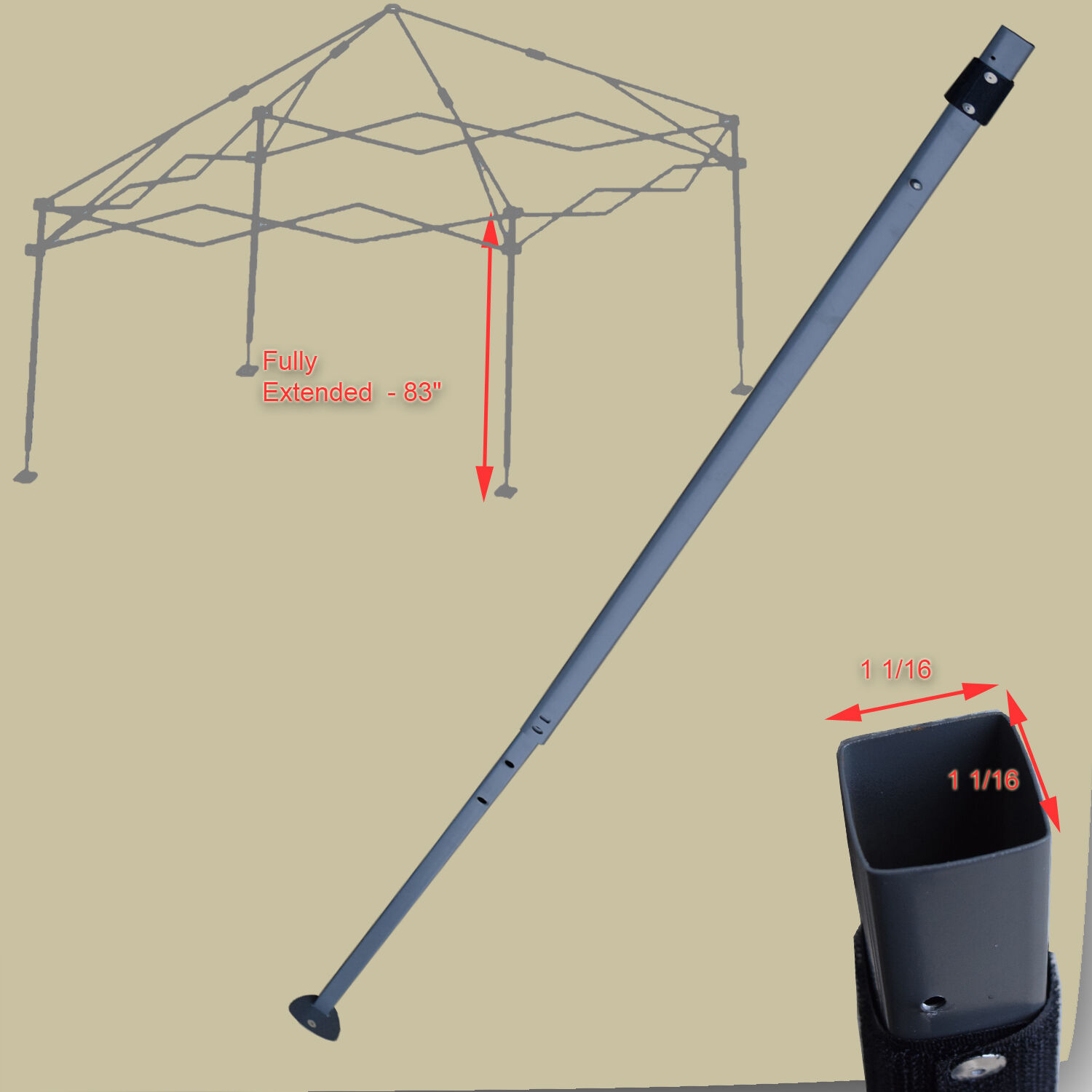 Coleman Ozark Trail Same day shipping 10' x ADJUSTABLE LEG Canopy Portland Mall EXTENDED Rep