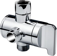 NEW "Bright Shower" 3-Way Shower Head Diverter Valve - Chrome PBA0907