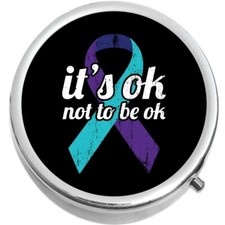 Suicide Awareness Ok Not To Be Ok Medicine Pill Box