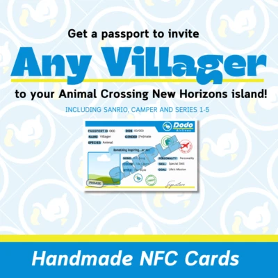 Animal Crossing Card - ⭐ CHOOSE ANY VILLAGER! ⭐ - Custom Made NFC Cards