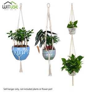 51 173cm Macrame Plant Hanger Ceiling Hook Pot Holder Cotton