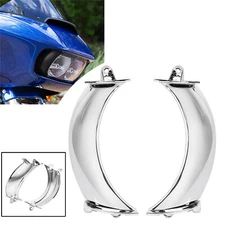 Chrome Front Headlight Fairing Vents Fit For Harley CVO Road Glide FLTRXSE FLTRX