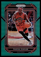 2022-23 Panini Prizm 29 Pascal Siakam Green Prizm Toronto Raptors