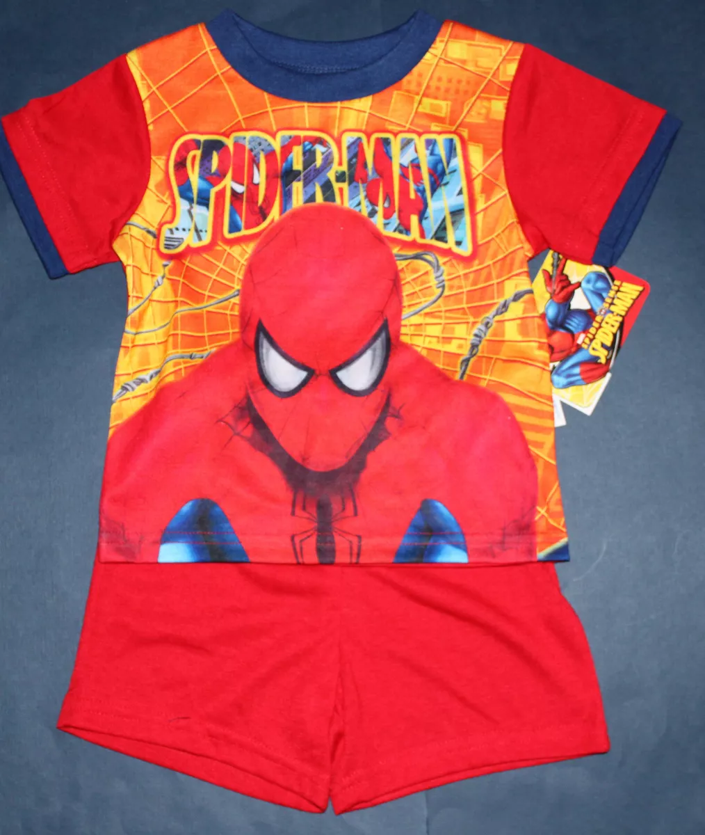 baby Gap NWT Boy s 12 18 24 Mo Spiderman Shorts Pajamas 2 Pc
