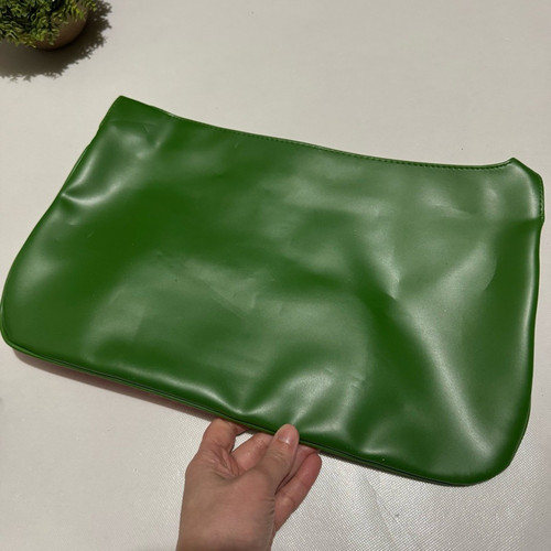 Clinique Green Pink PVC Felt Vintage Retro Style Bag Purse Glasses Makeup Case - Picture 5 of 8