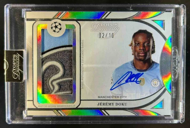 2024-25 Topps Dynasty UEFA Jeremy Doku Patch Auto #2/10 Man City