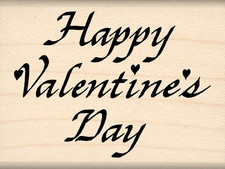 Happy Valentine'S Day Rubber Stamp - ST 0780A - 1.5" X 2"