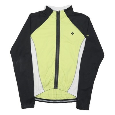 SPECIALIZED Damen Gelb & Schwarz Radtrikot M Langarm 1/4 Zip 1 Tasche