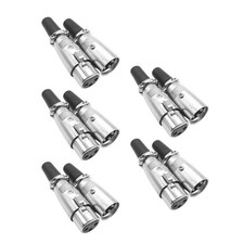 5Pair XLR 3-Pin Female Male Audio Mic Microphone Adapter Cable Connect Plug New