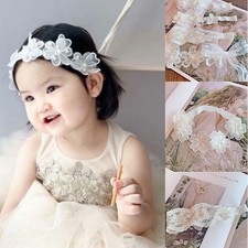 Soft Elastic Baby Girls Bow Knot Flower Headband Hair Band Set gift Newborn