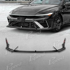Glossy Black For Hyundai Elantra N Line 2024-2026 Pp Front Bumper Spoiler Lip
