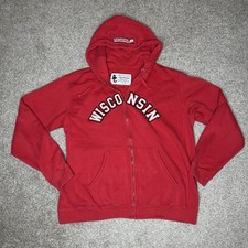Wisconsin Badgers Zip Up Hoodie Men's XLarge American Classic Sportswear