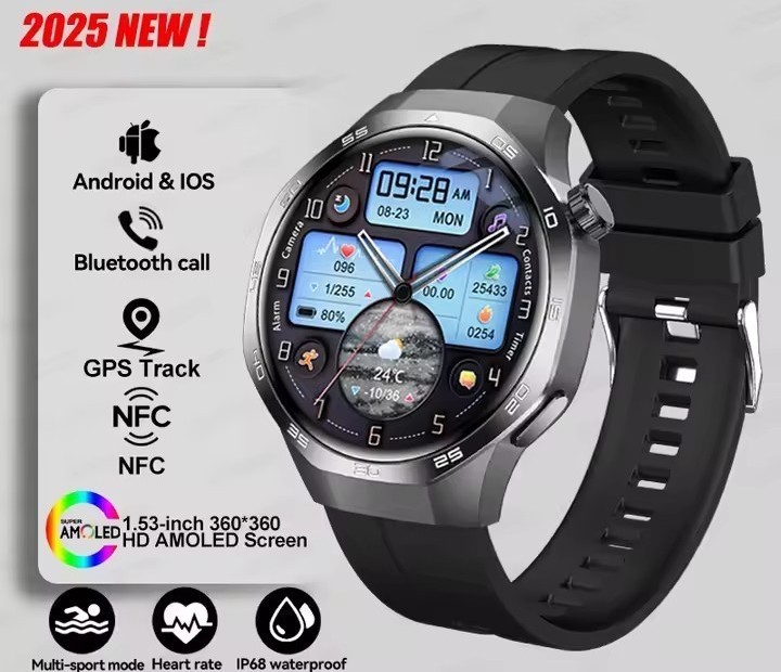 Xiaomi Watch 5 Pro montre connectée noire au design épuré et finitions premium
