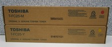 TOSHIBA GENUINE T-FC25-M T-FC25-Y Toner Lot of 2 Yellow and Magenta NEW