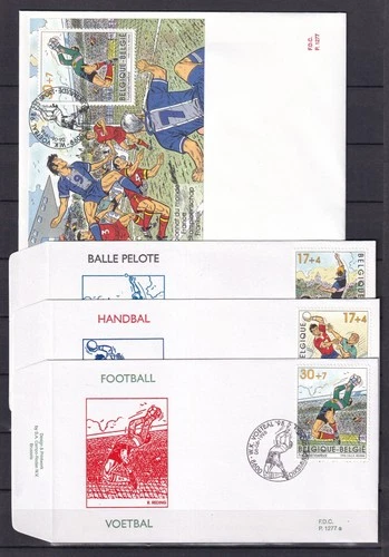 [LG79611] Belgium N°2760/2762+BL76FDC Soccer First Day Cover COB € 21,25 SUPERB
